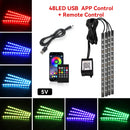 Neon LED Car Interior Ambient Foot Light with USB