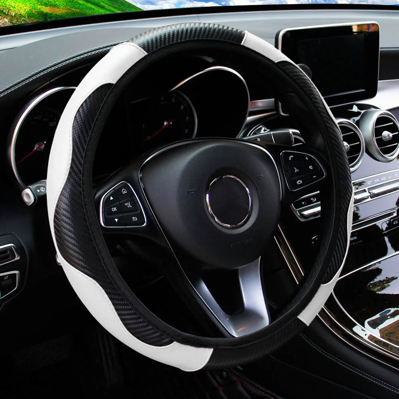 Leather Car Steering Wheel Cover
