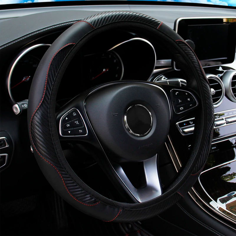 Leather Car Steering Wheel Cover