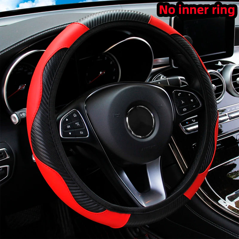 Leather Car Steering Wheel Cover