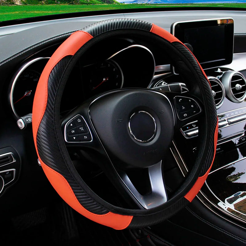 Leather Car Steering Wheel Cover