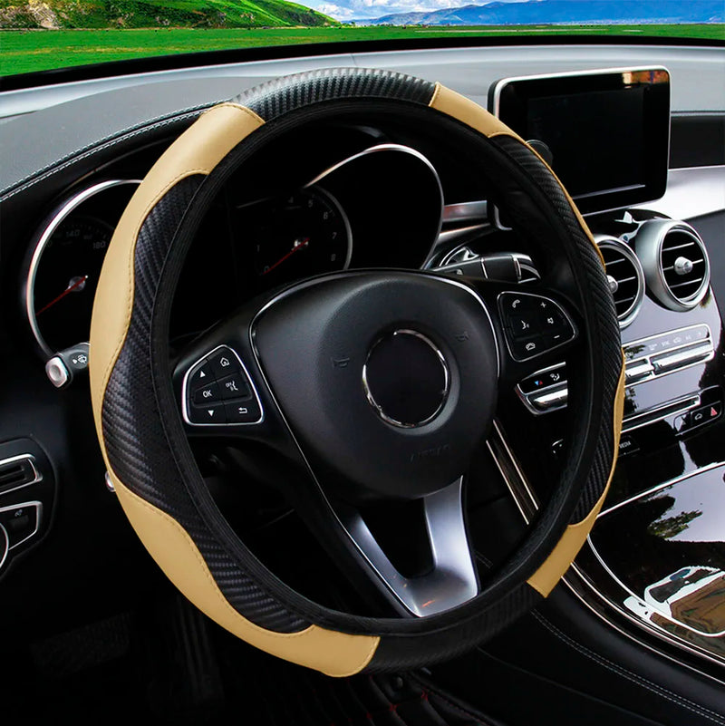 Leather Car Steering Wheel Cover